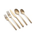 Beacon Gold Satin 45-Piece Flatware Set, Service for 8