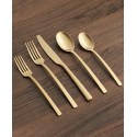 Beacon Gold Satin 45-Piece Flatware Set, Service for 8