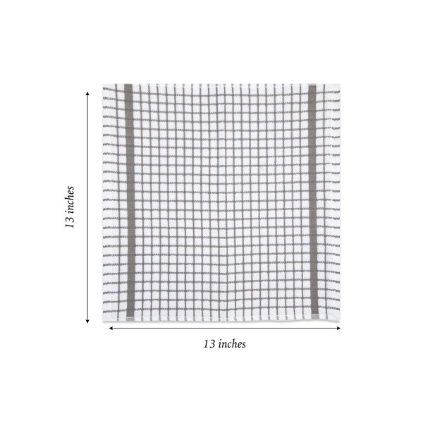 Classic Checkered Dishcloths (Pack of 8), 100% Cotton. Color Options, 13x13 in.