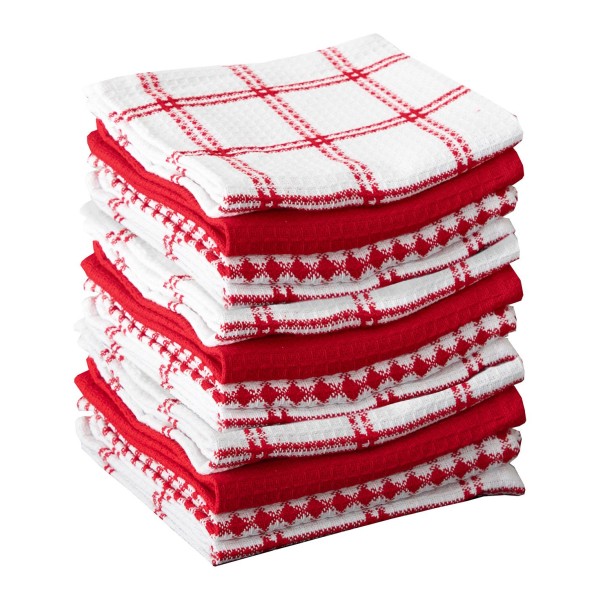 Coordinating Flat Weave Dish Cloth, Set of 12