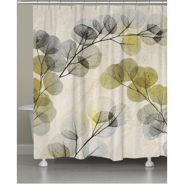 Smoky X- of Eucalyptus Leaves Shower Curtain