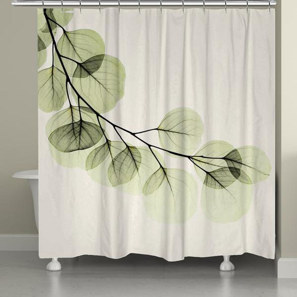 Smoky X- of Eucalyptus Leaves Shower Curtain