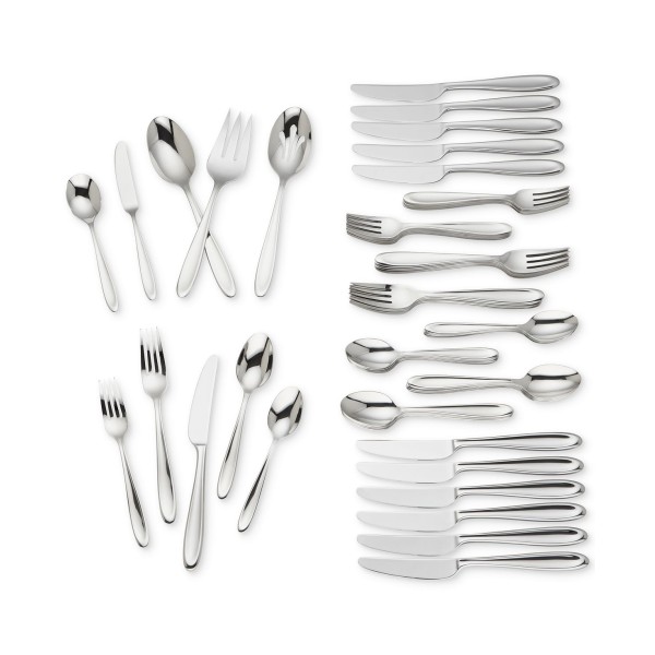  65-Pc. 18/10 Stainless Steel Flatware Set, Service for 12