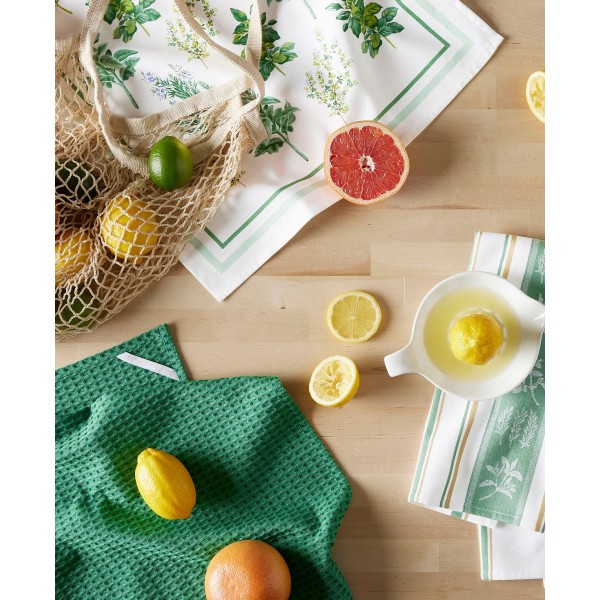 Herbs Lint-Free Kitchen Towel 3-Pack Set, 18