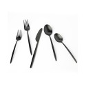  Black Satin 20-Piece Flatware Set, Service for 4