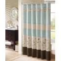 Serene Floral Embroidered Shower Curtain, 72