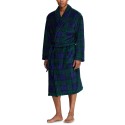 MenMicrofiber Plaid Shawl Collar Robe