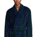 MenMicrofiber Plaid Shawl Collar Robe