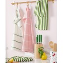 Botanical Stripe Kitchen Towels 4-Pack Set, 17