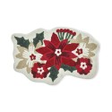 Holiday Multicolor Poinsettia Bath Rug, 20