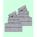 Ribbed Cotton Quick-Dry Solid Assorted Highly Absorbent Towel Collection