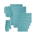 9-Piece Multi Pack - 1 Oven Mitt, 2 Pot Holders, 4 Dishcloths, 2 Kitchen Towels