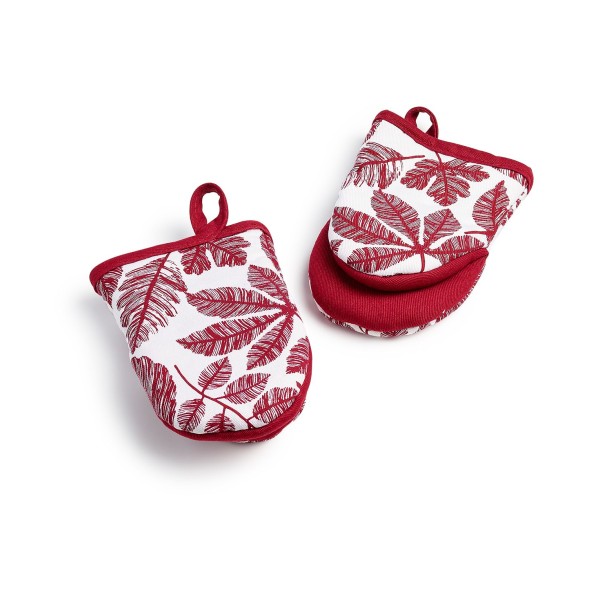 Harvest 2-Pc. Leaf-Print Mini Oven Mitts