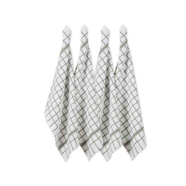 Design Import Windowpane Dishtowel, Set of 4