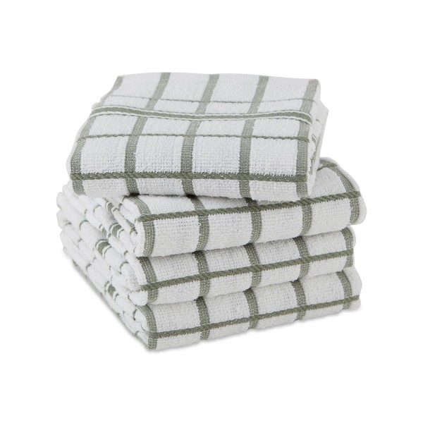 Design Import Windowpane Dishtowel, Set of 4