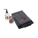 Cardinal and Poinsettia Black & White 4-Pc. Bath Bundle