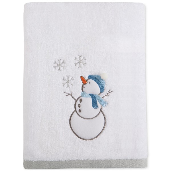 Embroidered Holiday Bath Towel, 27