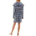 WomenPlaid Shawl-Collar Wrap Robe