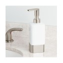 Square Ceramic Bathroom Soap Dispenser - 2 Pack - White/Matte Satin